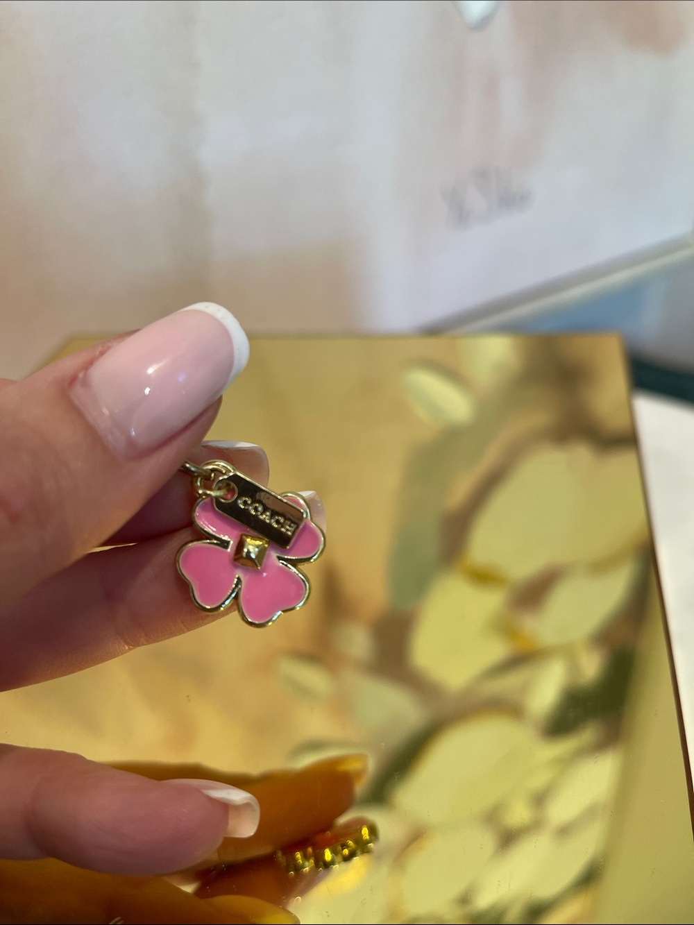 Authentic Coach Mini Pink Flower Charm - - Picture 4 of 4
